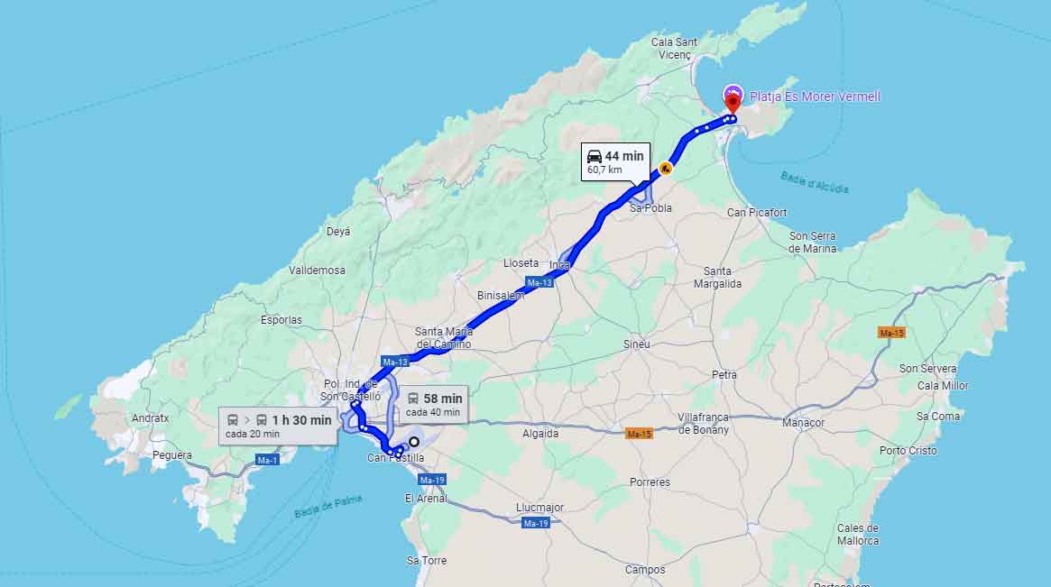 Cómo llegar a Alcudia Get to