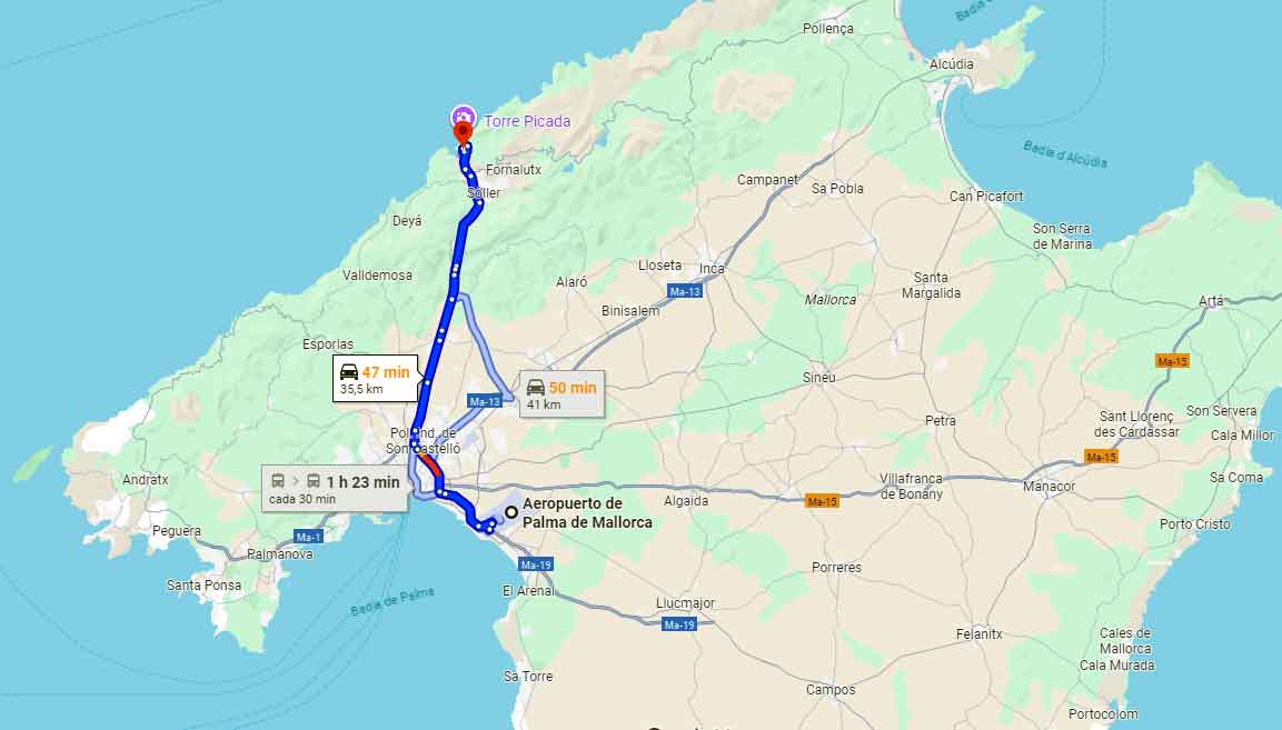 Cómo llegar al Puerto de Sóller, How to get to Port of Sóller