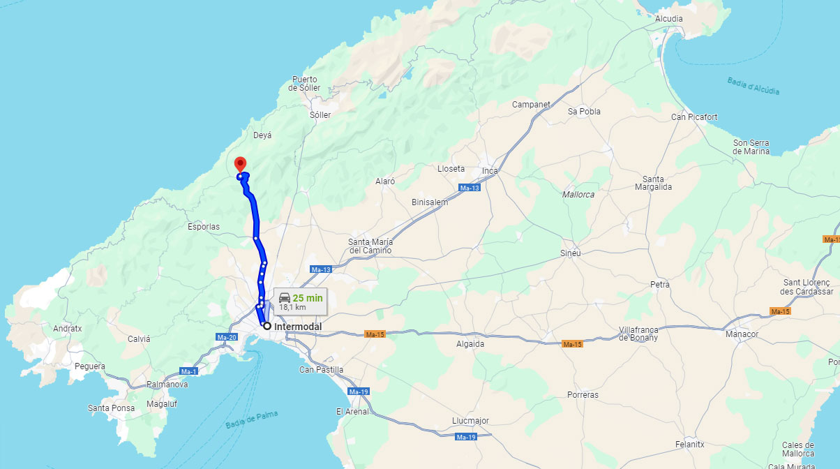 llegar a Valldemossa get to valldemossa