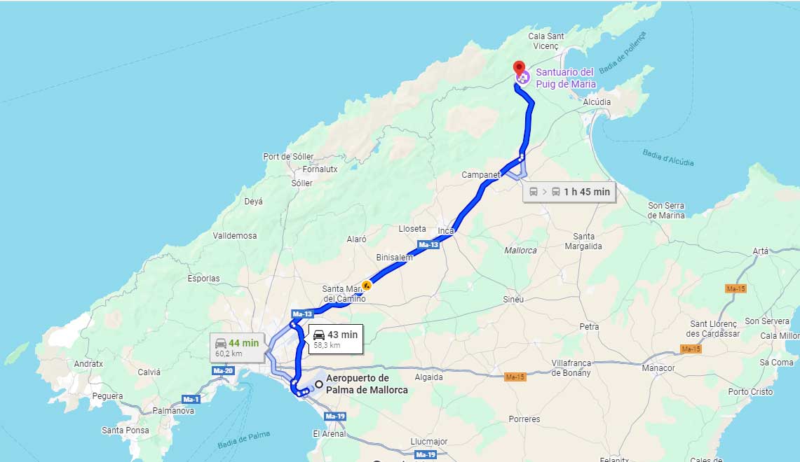 Cómo llegar a Pollença How to get to Pollença