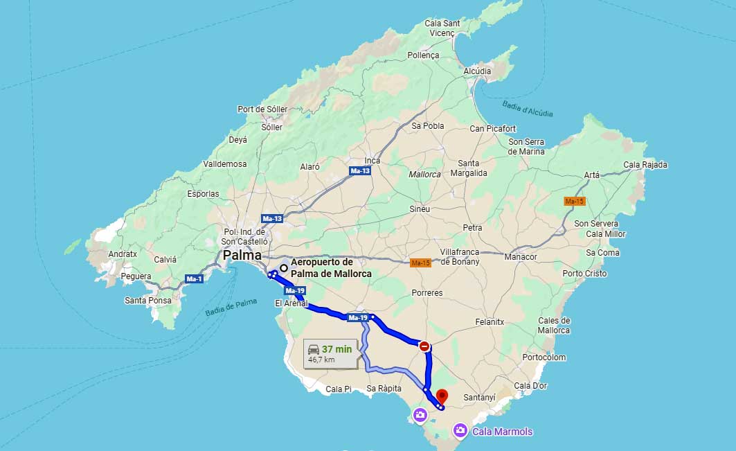 Cómo llegar a Ses Salines How to get to Ses Salines