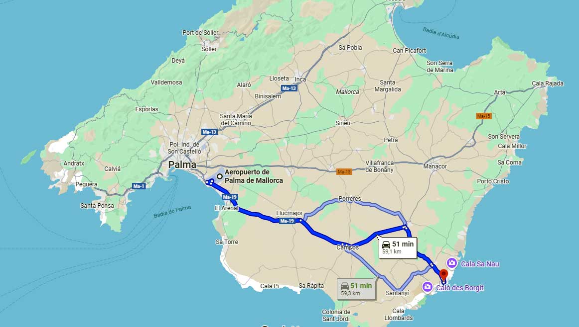 cómo llegar a Cala d´Or how to get to Cala d´Or