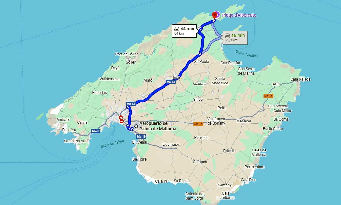 Cómo llegar a Port de Pollença, How to get to Port of Pollença Mallorca